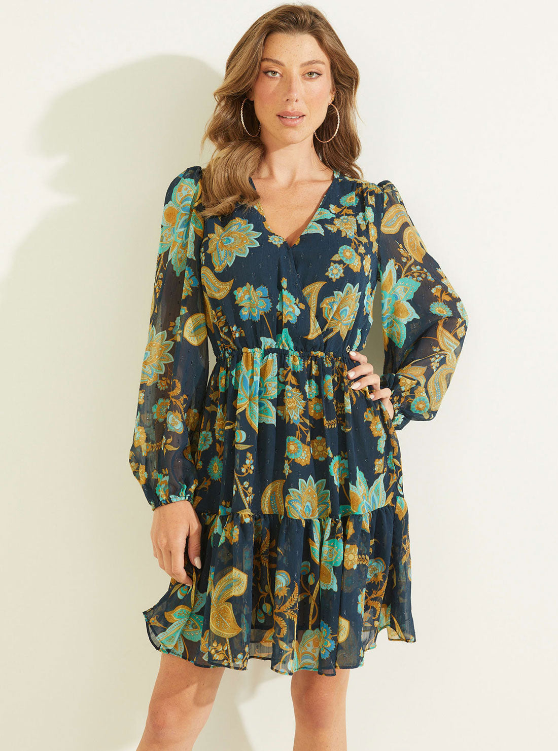 Eco Green Nature Print Cassandre Mini Dress Eco Green Nature Print Cassandre Mini Dress