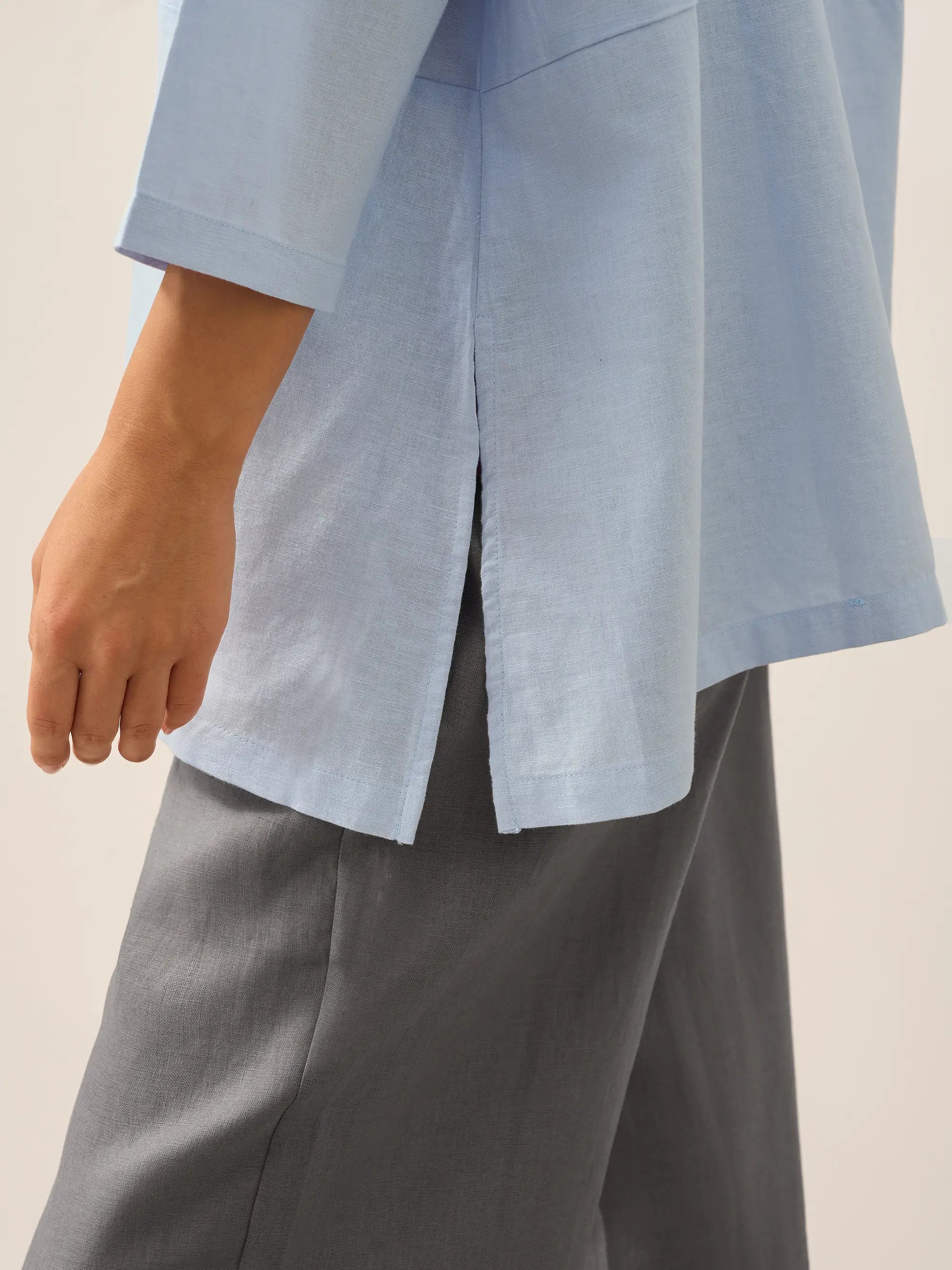 Linen White Boat Neck Oversized Top AVA Linen White Boat Neck Oversized Top AVA