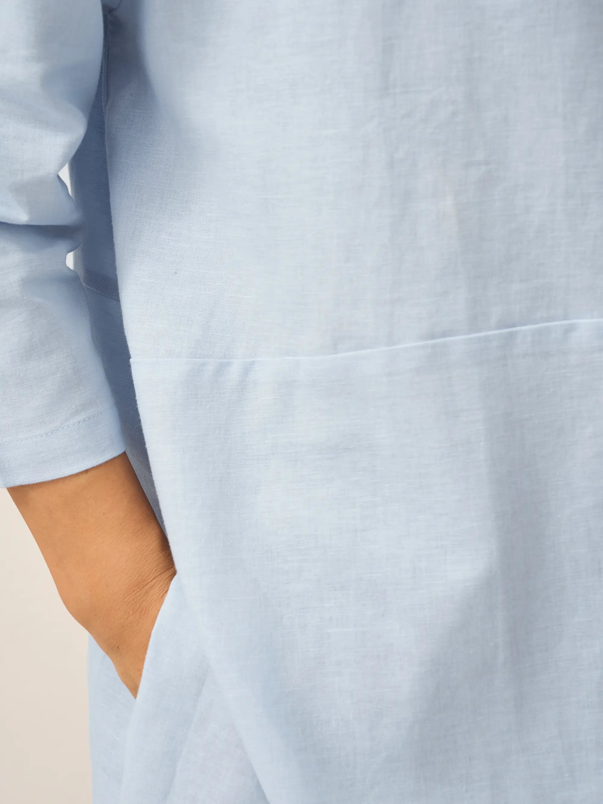 Linen White Boat Neck Oversized Top AVA Linen White Boat Neck Oversized Top AVA