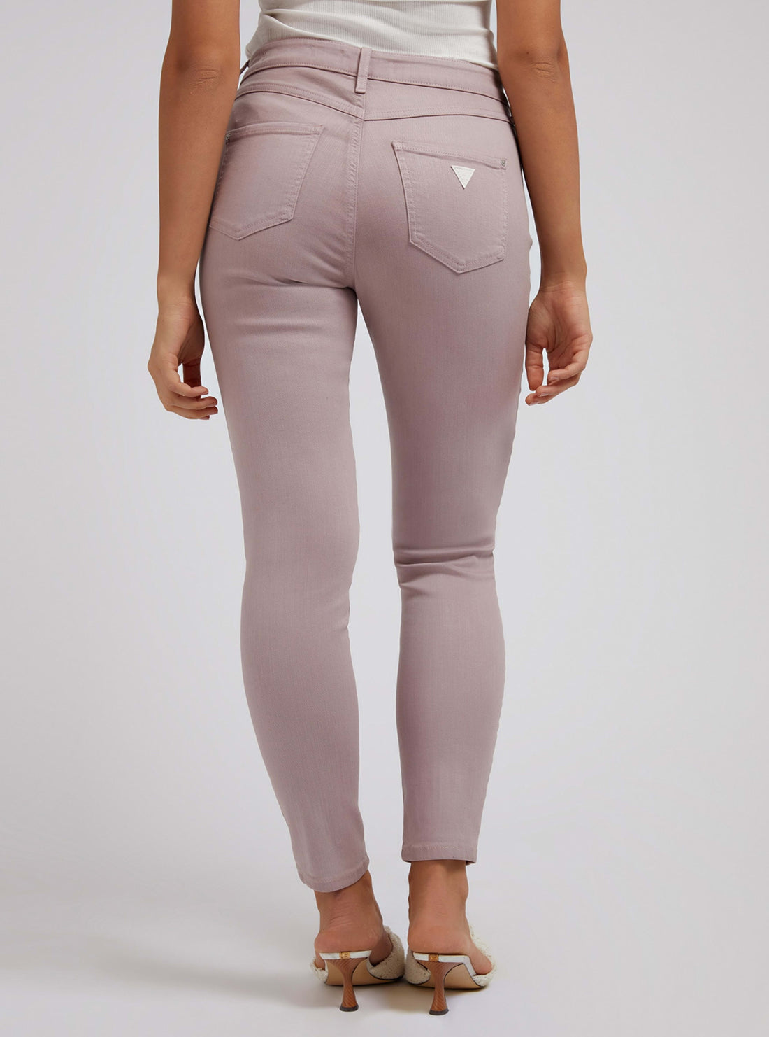 Mid-Rise Curvy Fit Skinny Denim Jeans In Rose Taupe Mid-Rise Curvy Fit Skinny Denim Jeans In Rose Taupe