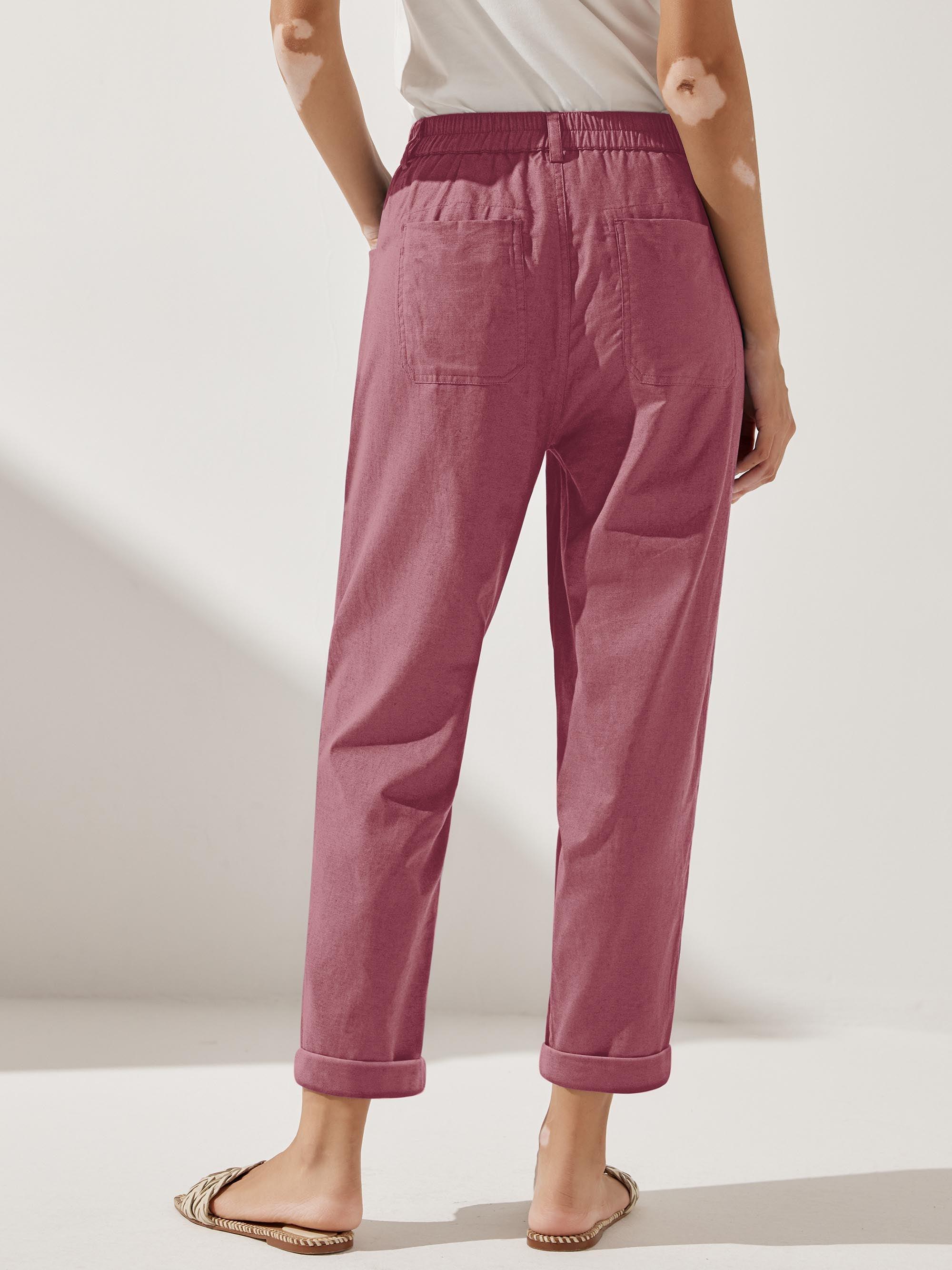 Linen Simple Button Fly Trousers HEIDI Linen Simple Button Fly Trousers HEIDI
