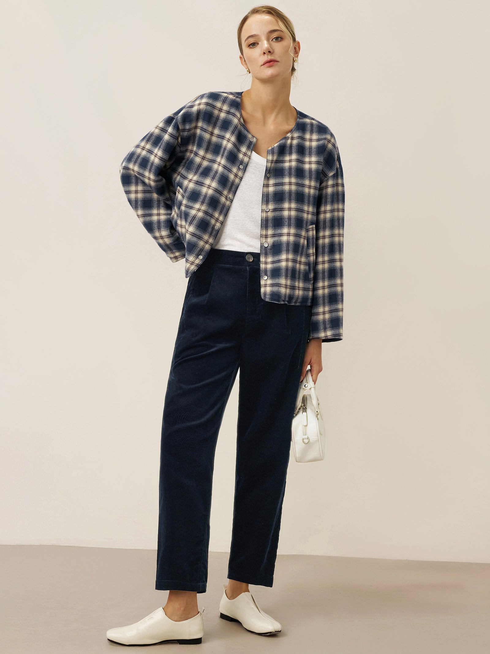 Cotton Elastic Waist Tapered Pants NIKKI Cotton Elastic Waist Tapered Pants NIKKI