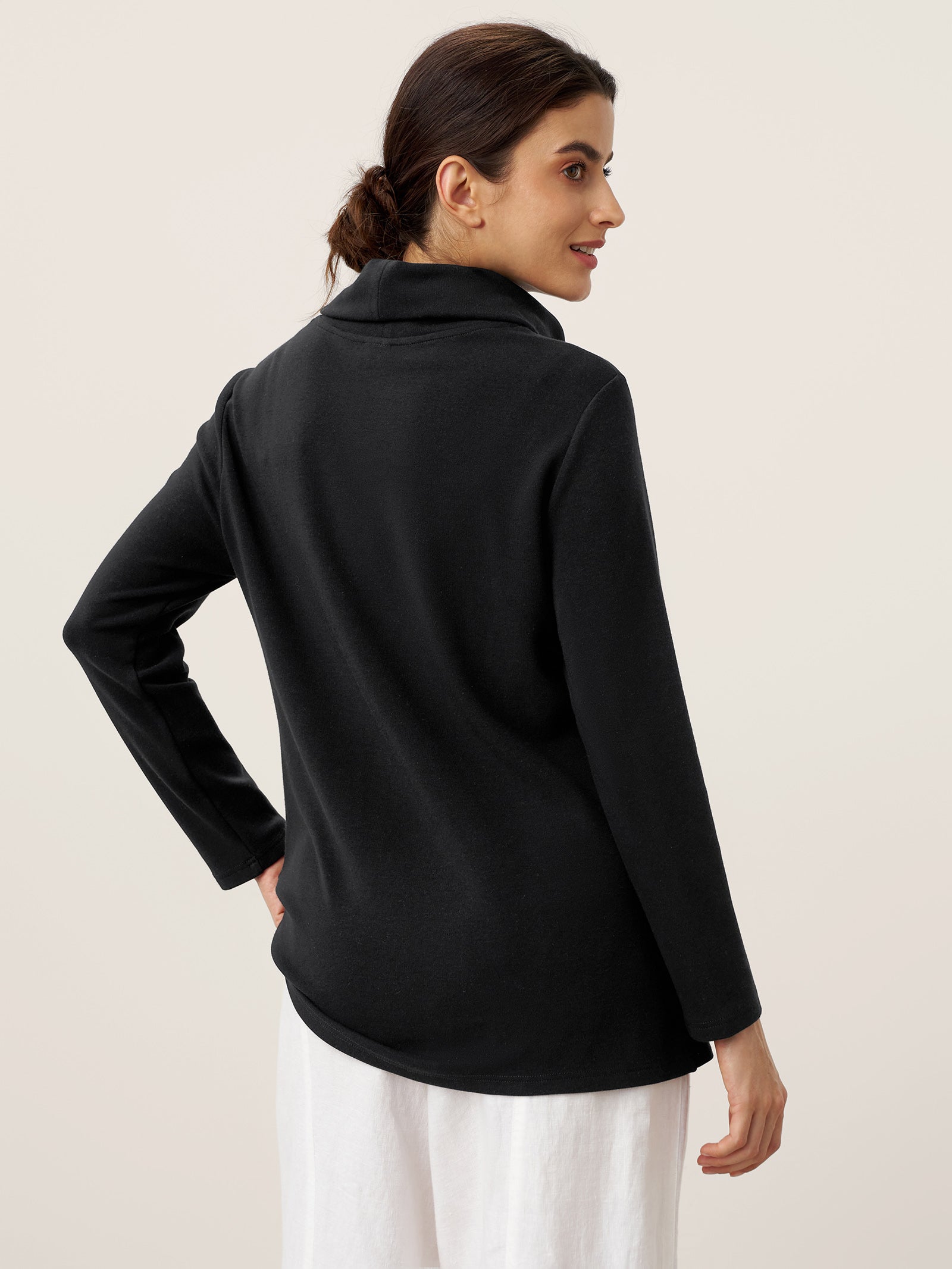 Mock Neck Buttoned Stretch Top ZARIA Mock Neck Buttoned Stretch Top ZARIA