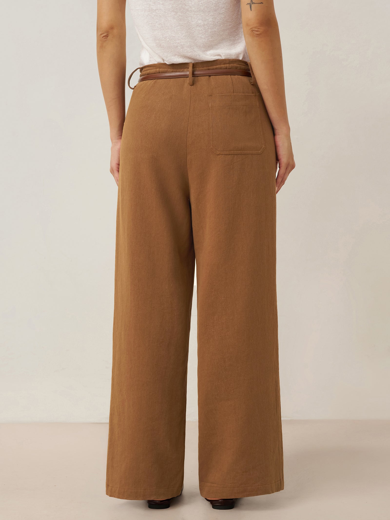 Tencel Linen Drawstring Straight Leg Pants RACHEL Tencel Linen Drawstring Straight Leg Pants RACHEL