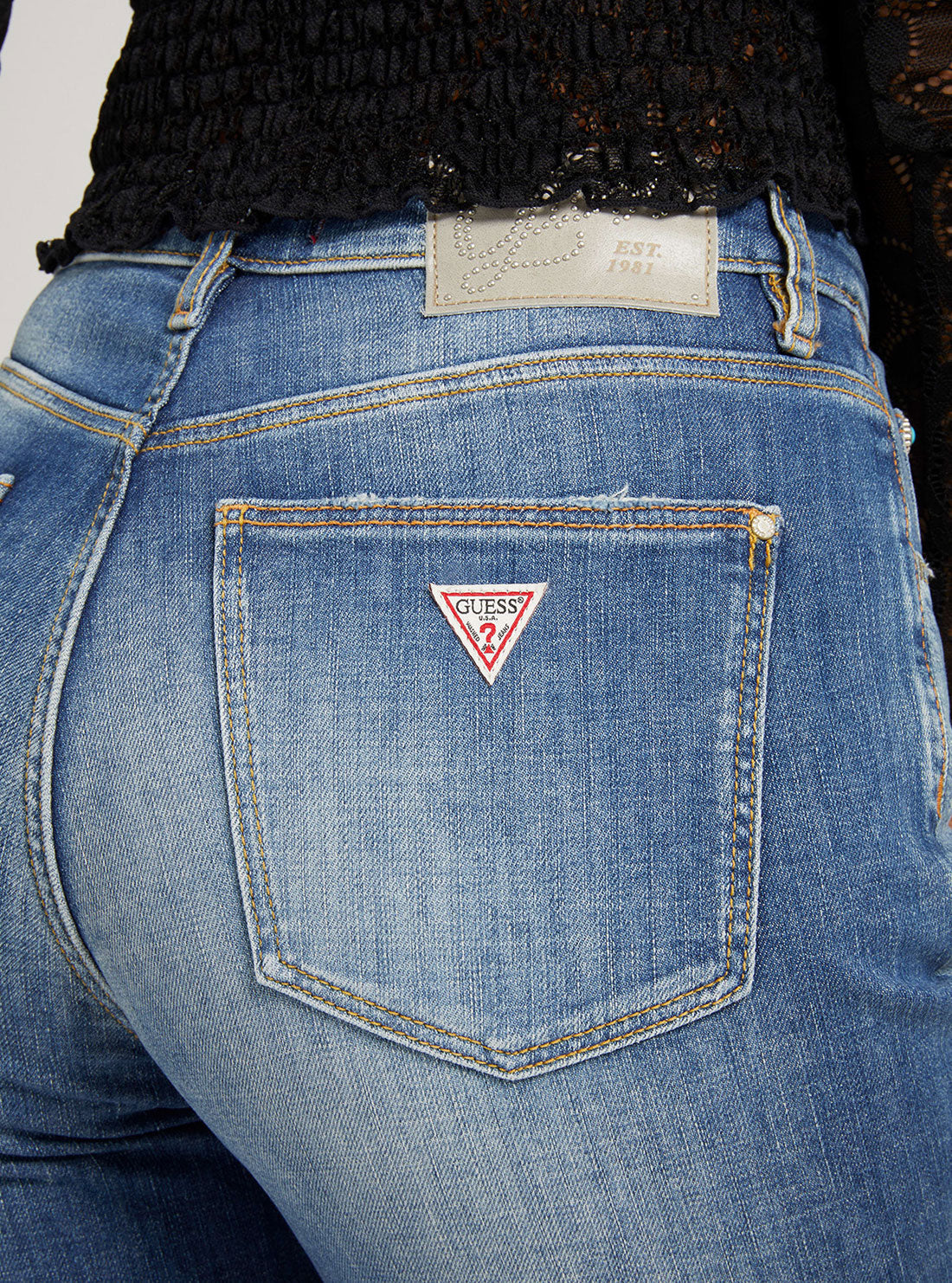 High-Rise Tapered Mom Denim Jeans In Vintage Mid Wash High-Rise Tapered Mom Denim Jeans In Vintage Mid Wash