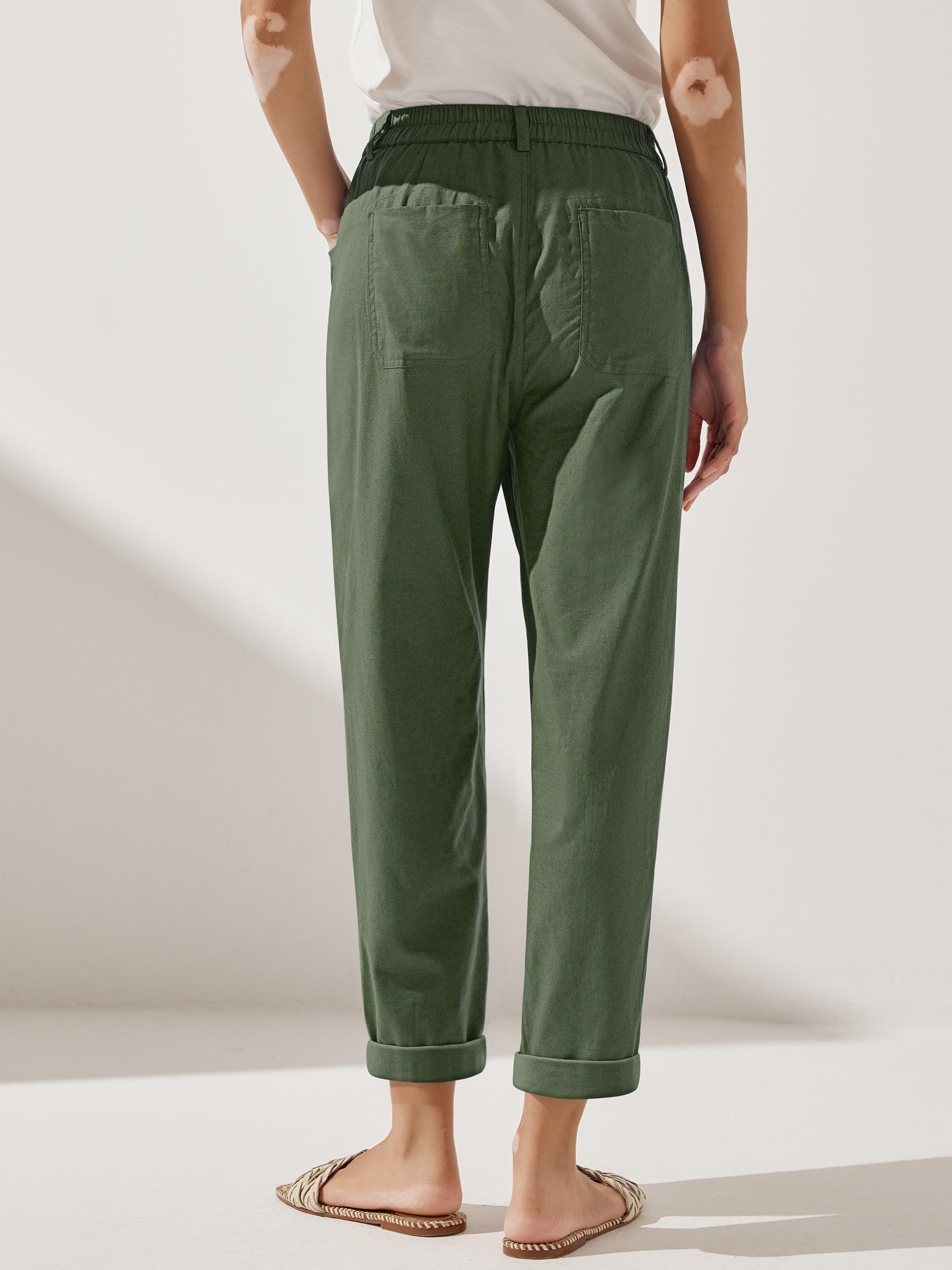 Linen Simple Button Fly Trousers HEIDI Linen Simple Button Fly Trousers HEIDI