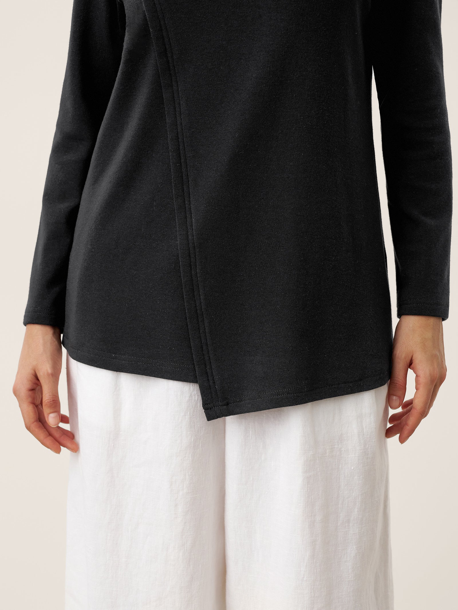 Mock Neck Buttoned Stretch Top ZARIA Mock Neck Buttoned Stretch Top ZARIA