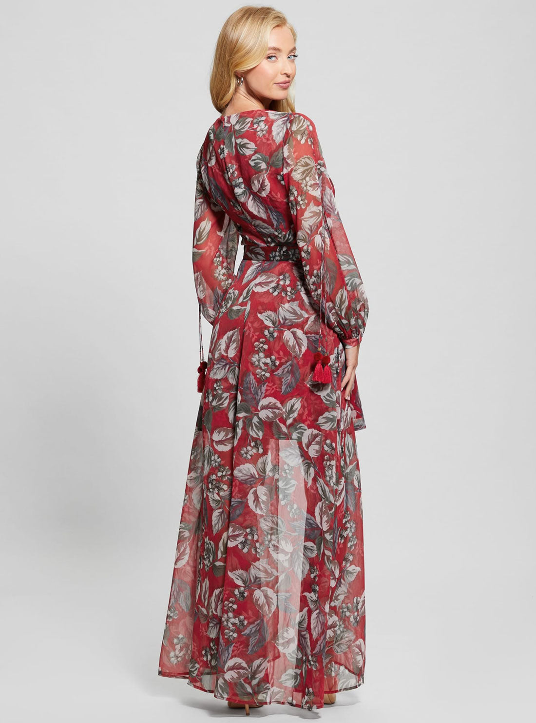 Red Floral Farrah Multi Maxi Dress Red Floral Farrah Multi Maxi Dress