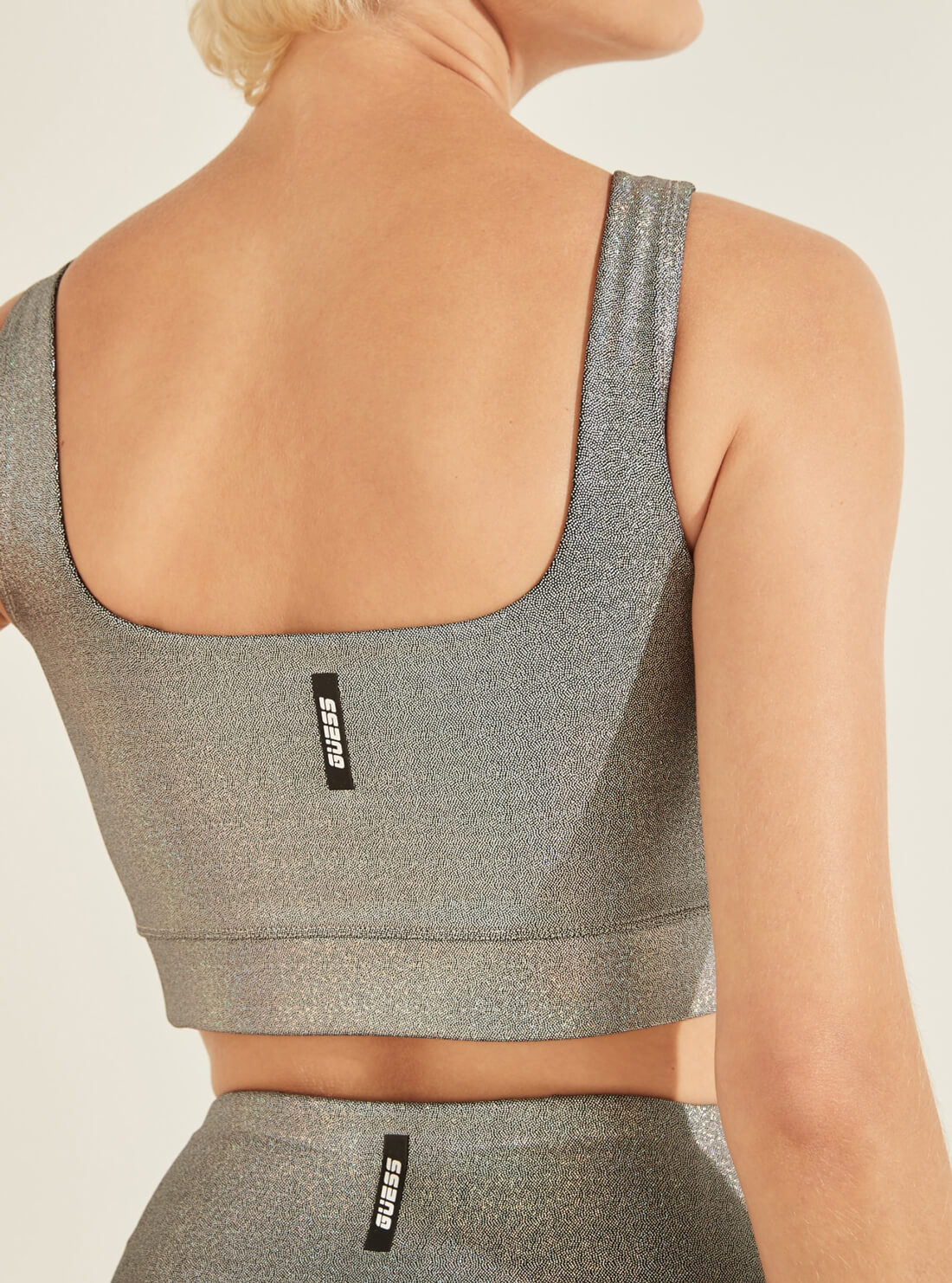 Silver Holographic Edith Active Bra Silver Holographic Edith Active Bra